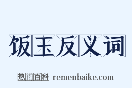 饭玉反义词是什么意思的图片
